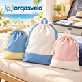 orqasvelo™ Sole Separate 3-Piece Travel Shoe Bags Set, Drawstring Shoe Storage Pouches for Suitcase Packing and Gym Bags
