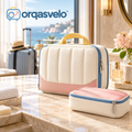 orqasvelo™ Daily Ritual Hanging Toiletry Bag for Travel, Bathroom and Makeup Organizer with Removable Cosmetic Pouch